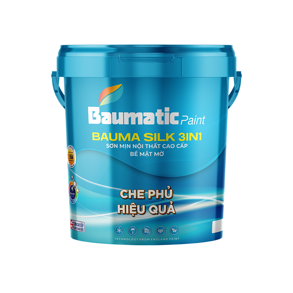 BAUMA SILK 3 IN 1 SƠN NỘI THẤT CAO CẤP BỀ MẶT MỜ